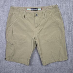 Marmot Women 6 Tan Hiking Shorts Lightweight Stretch Nylon Utility Outdoor Cargo